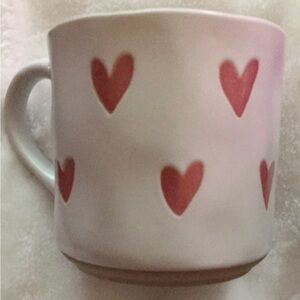White Mug with Pink Hearts